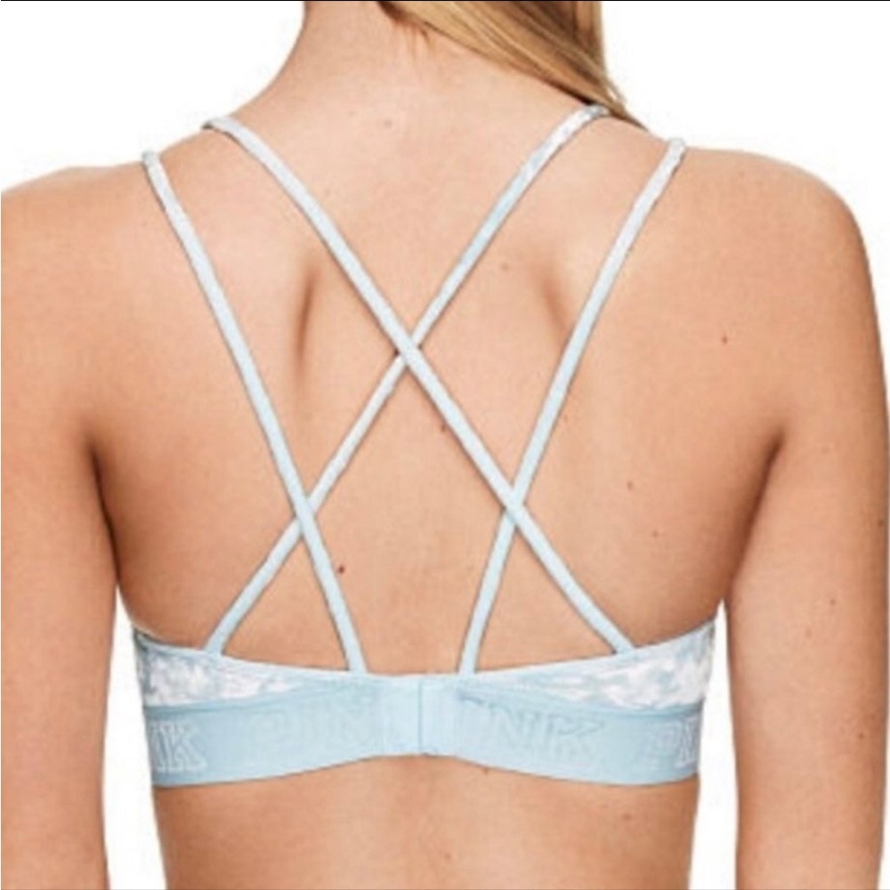 Victoria’s Secret PINK Unlined Bralette Blue XS - Picture 3 of 4